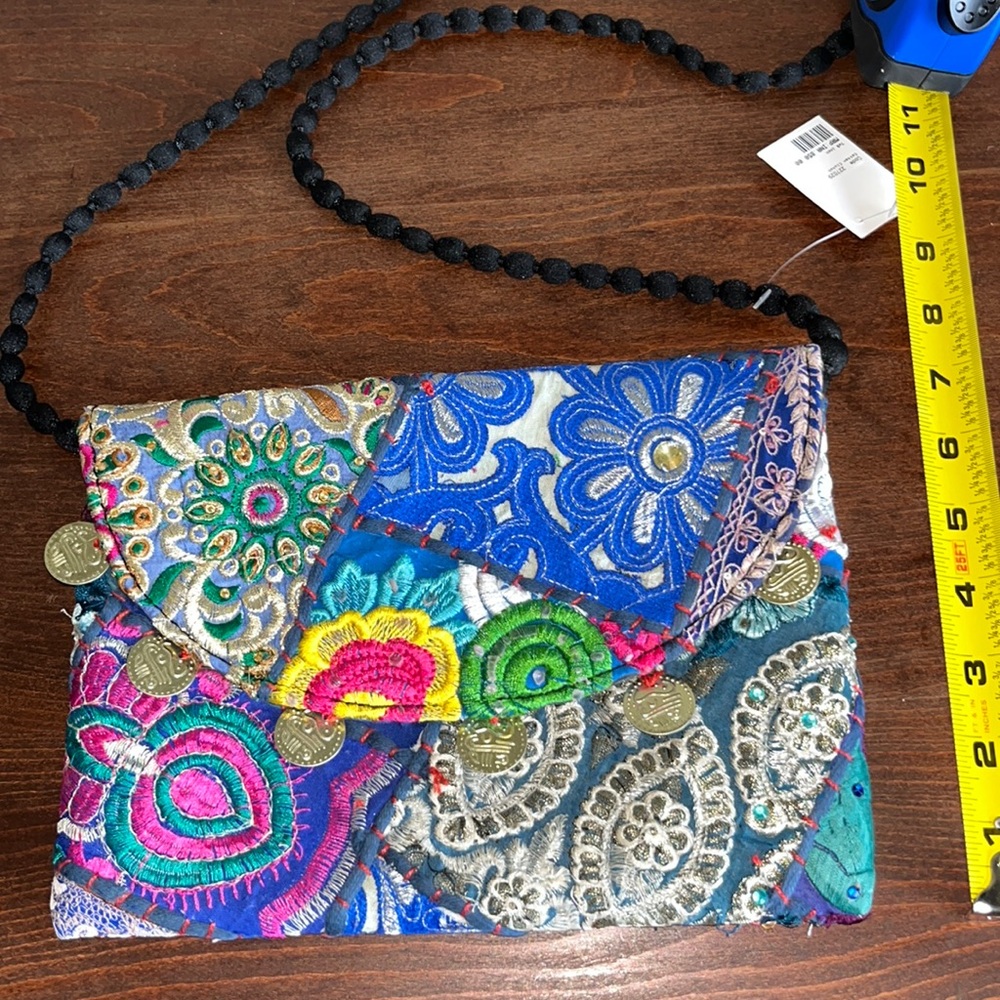 Tribal Made Hand Embroidered & Jewel Clutch/Crossbody NWT